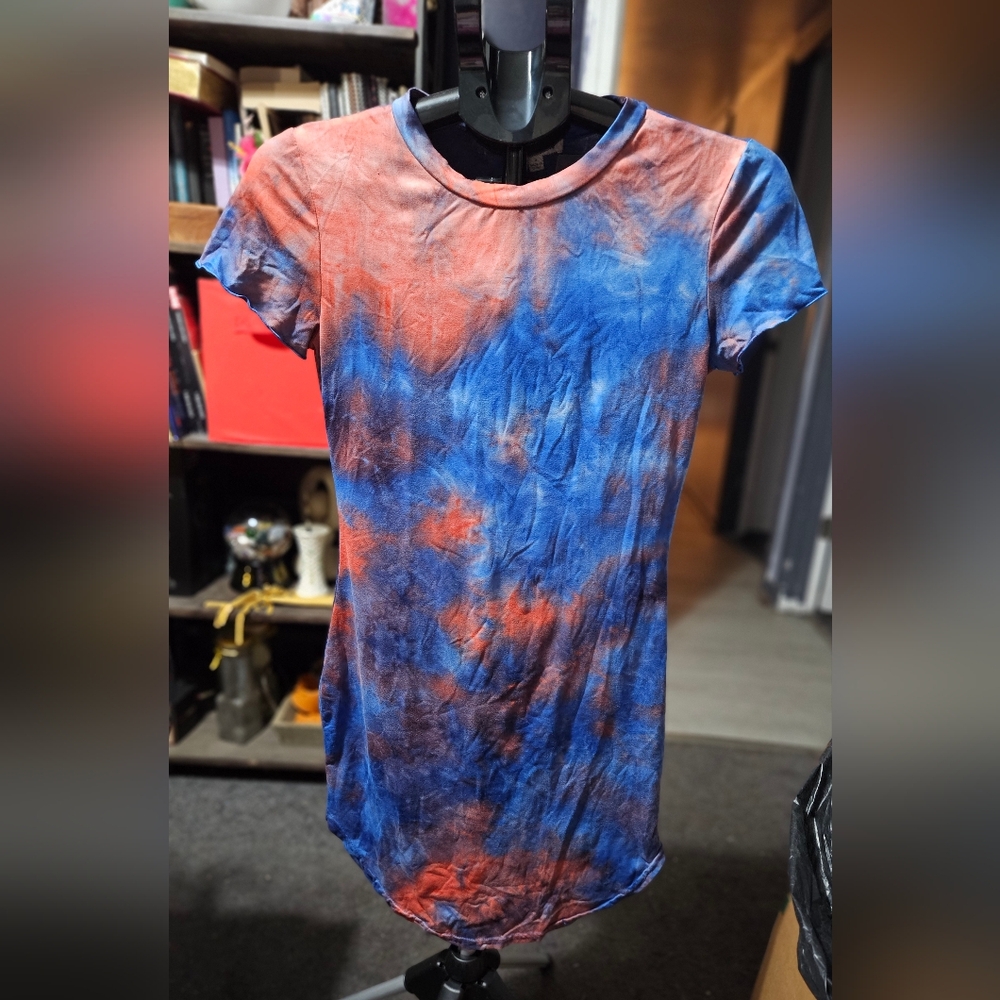 Ellie & Kate Tie-Dye T-Shirt Dress Sz S 3-1009